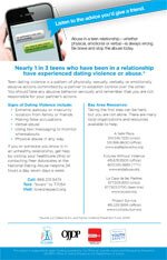 Teen Dating Violence - Teen Dating Violence Flyer 